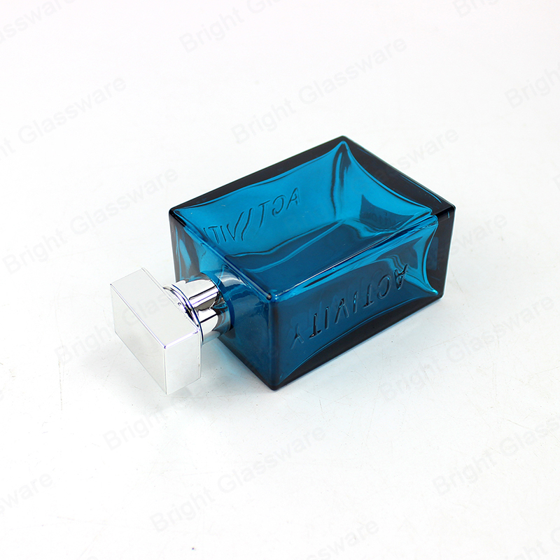 30ml 50ml 100ml blue glass perfume bottle for personal care